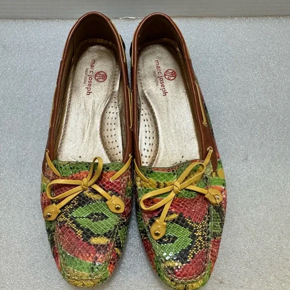 Marc Joseph RARE Multicolor Women's Leather Loafers Size 9 - Picture 2 of 9